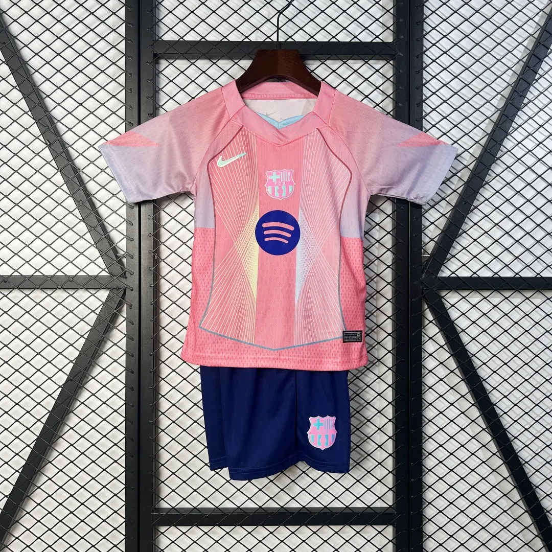 Alternative view of Barcelona Kids Pink Soccer Jersey Set