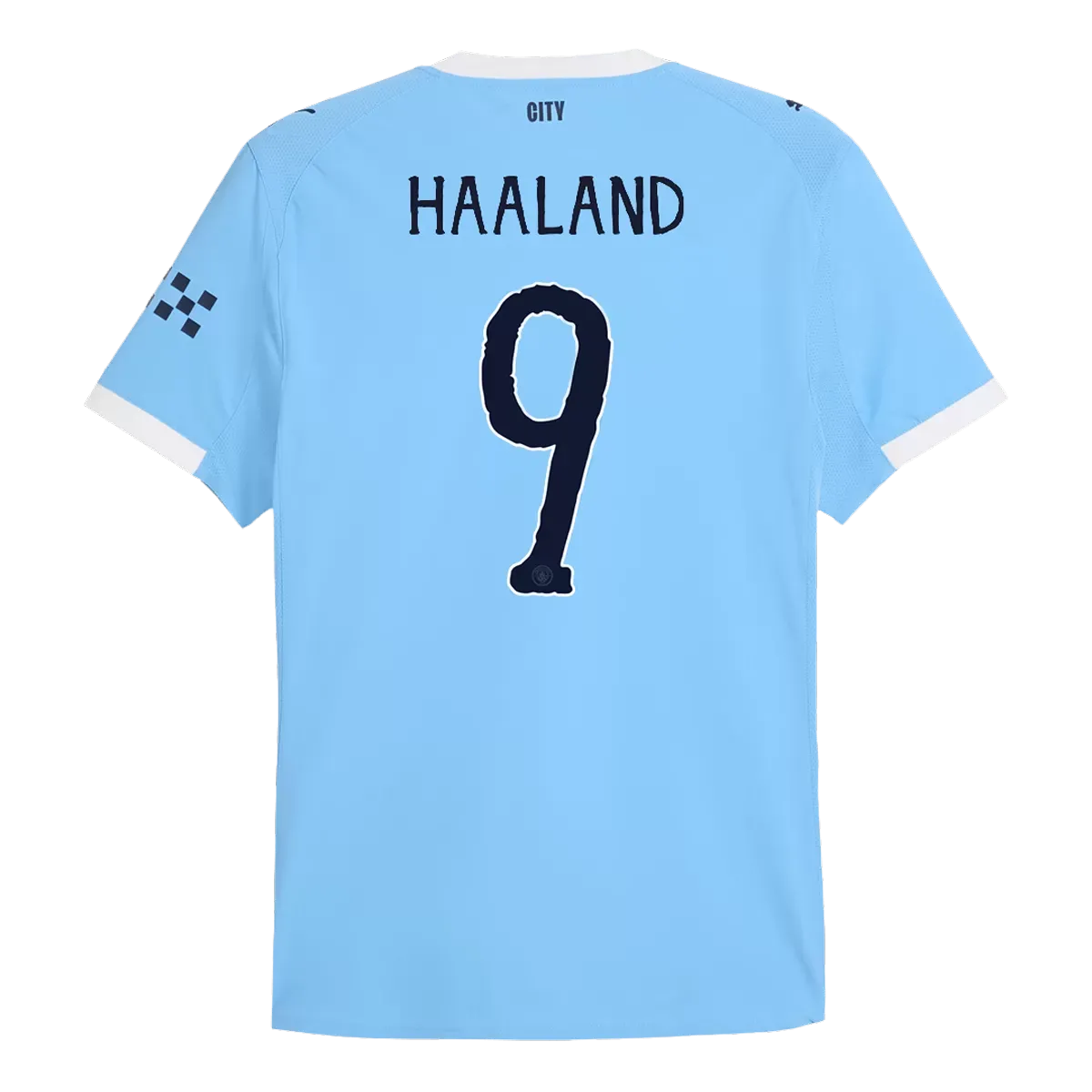 Alternative view of Manchester City Haaland #9 Football Jersey