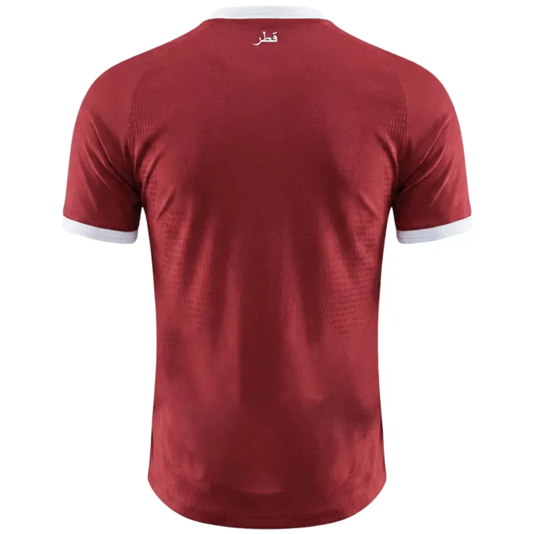 Alternative view of Player Version Qatar Home Authentic Jersey World Cup 2026