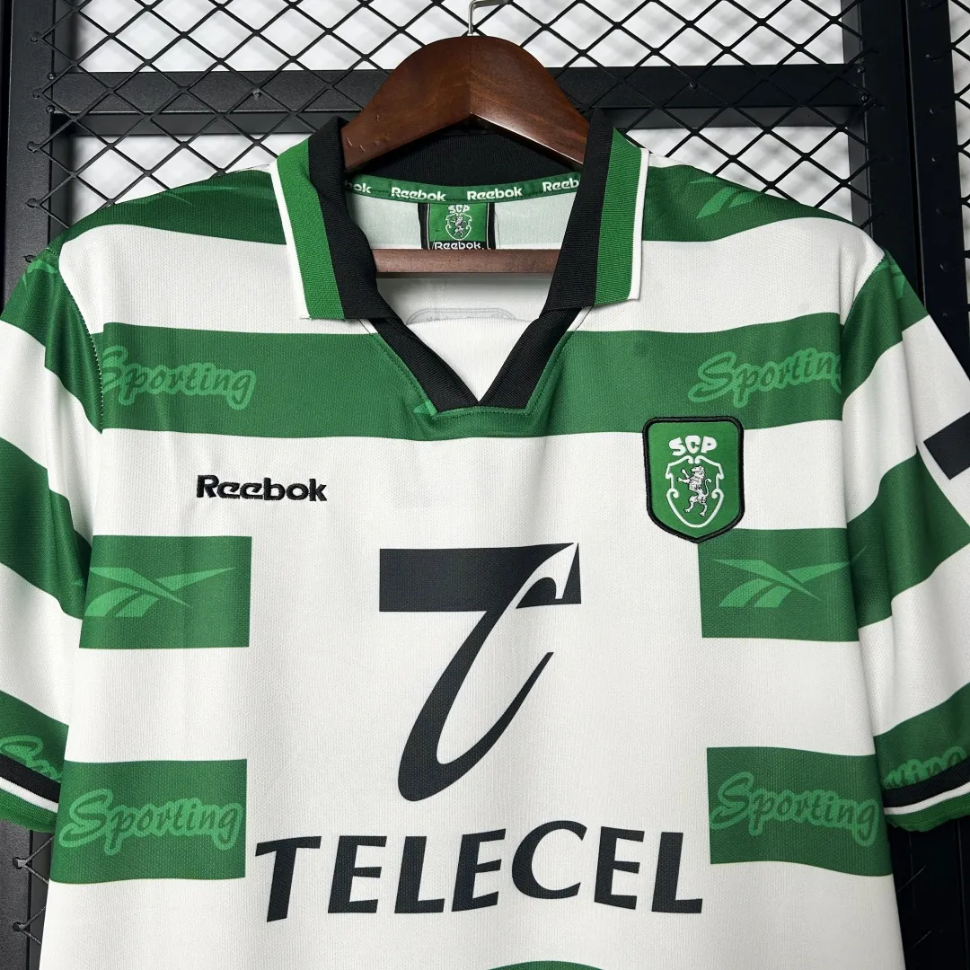 Sporting CP Retro Home Jersey - Image 3