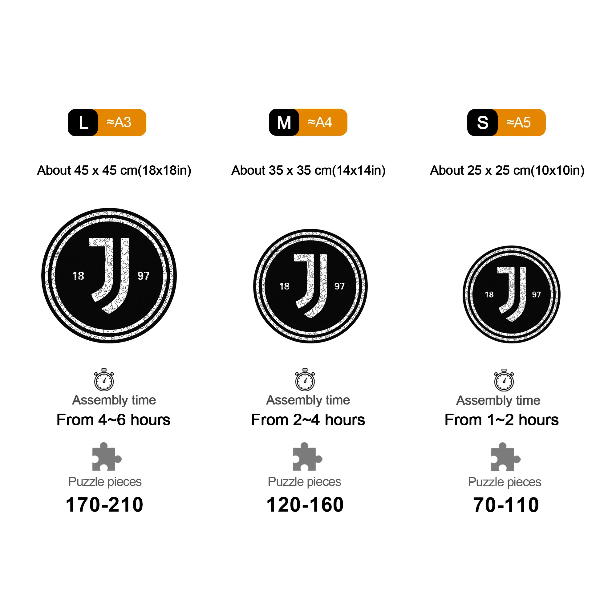 Juventus Logo Wooden Puzzle - Image 5