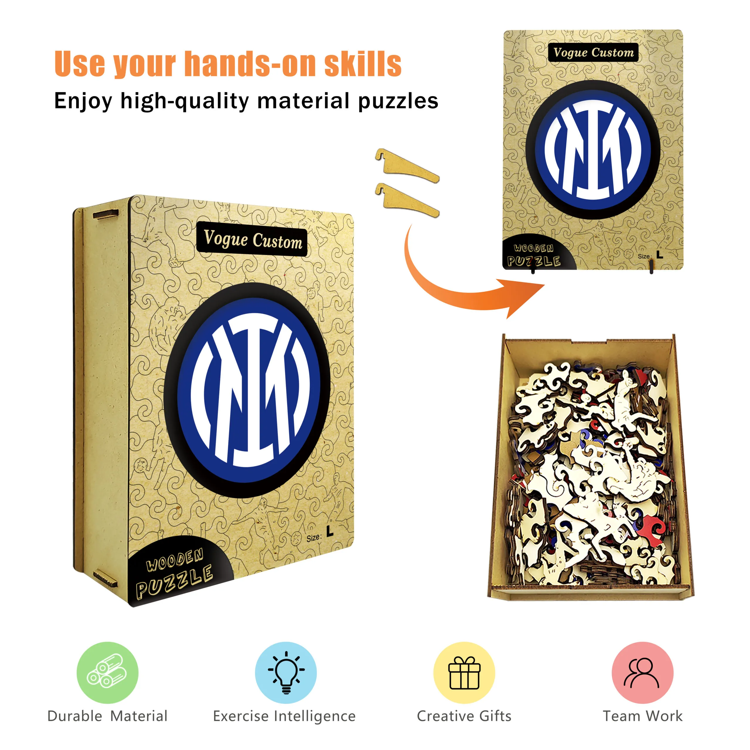 Inter Milan Wooden Puzzle - Image 4