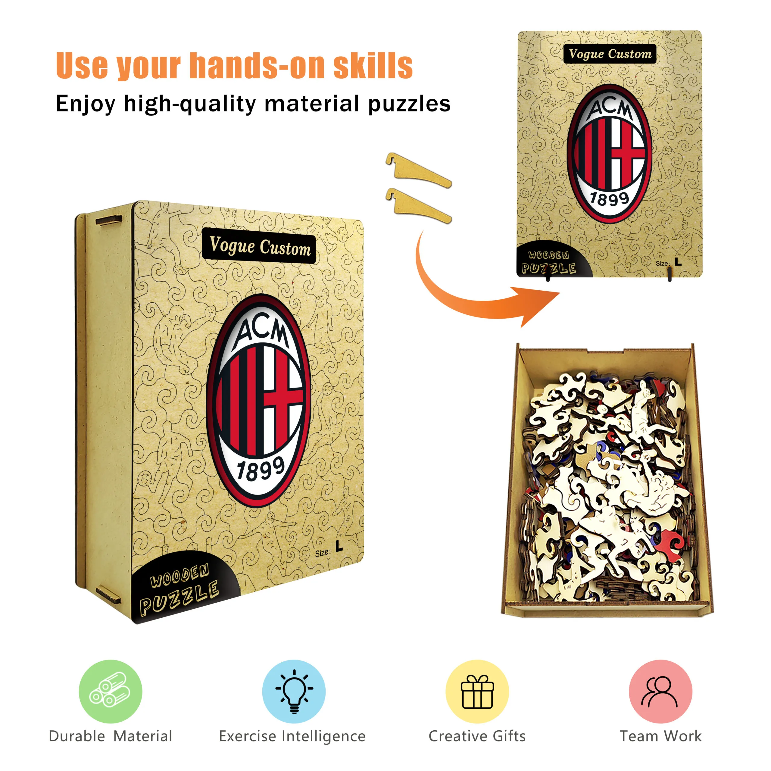 AC Milan Wooden Puzzle - Image 4
