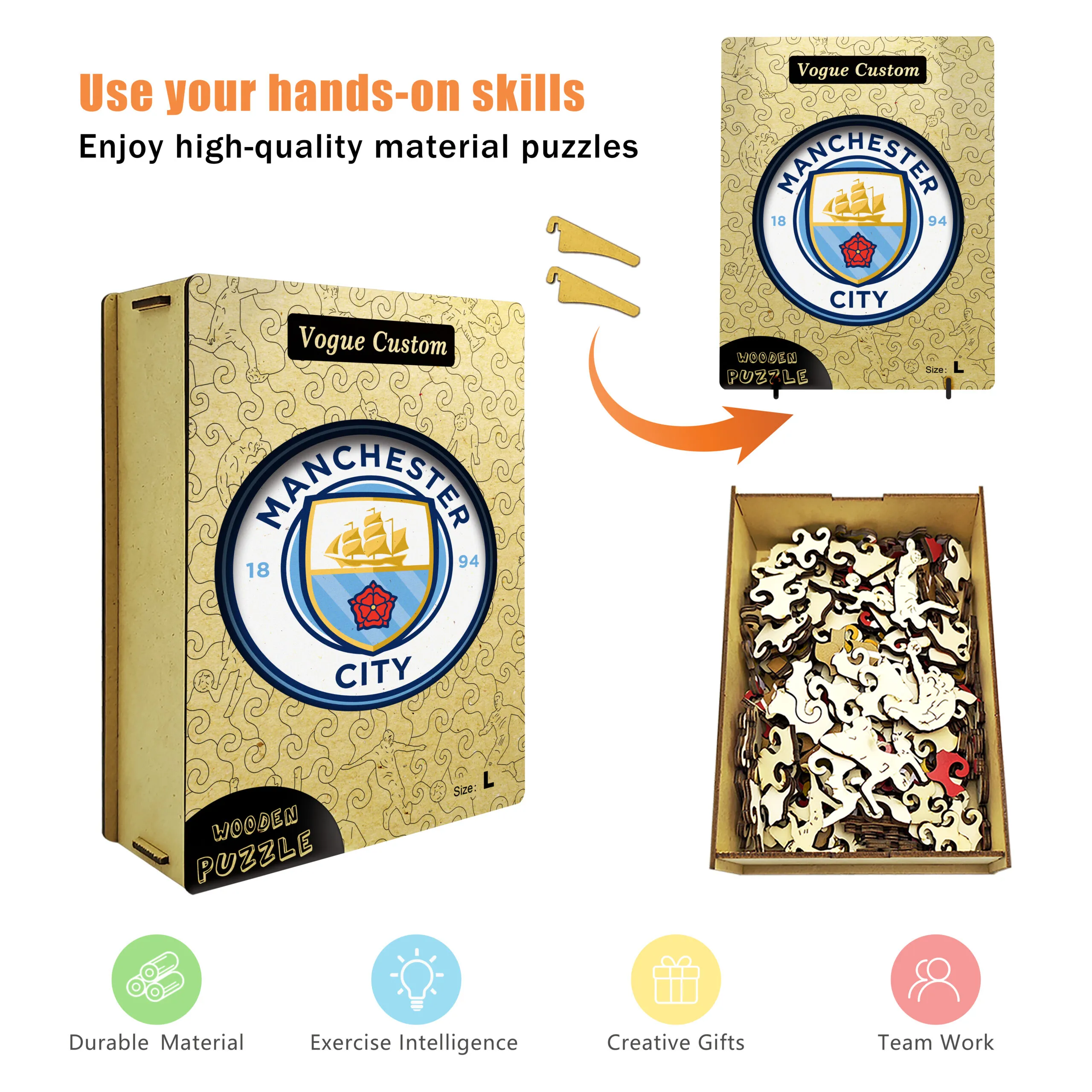Manchester City Wooden Puzzle - Image 4