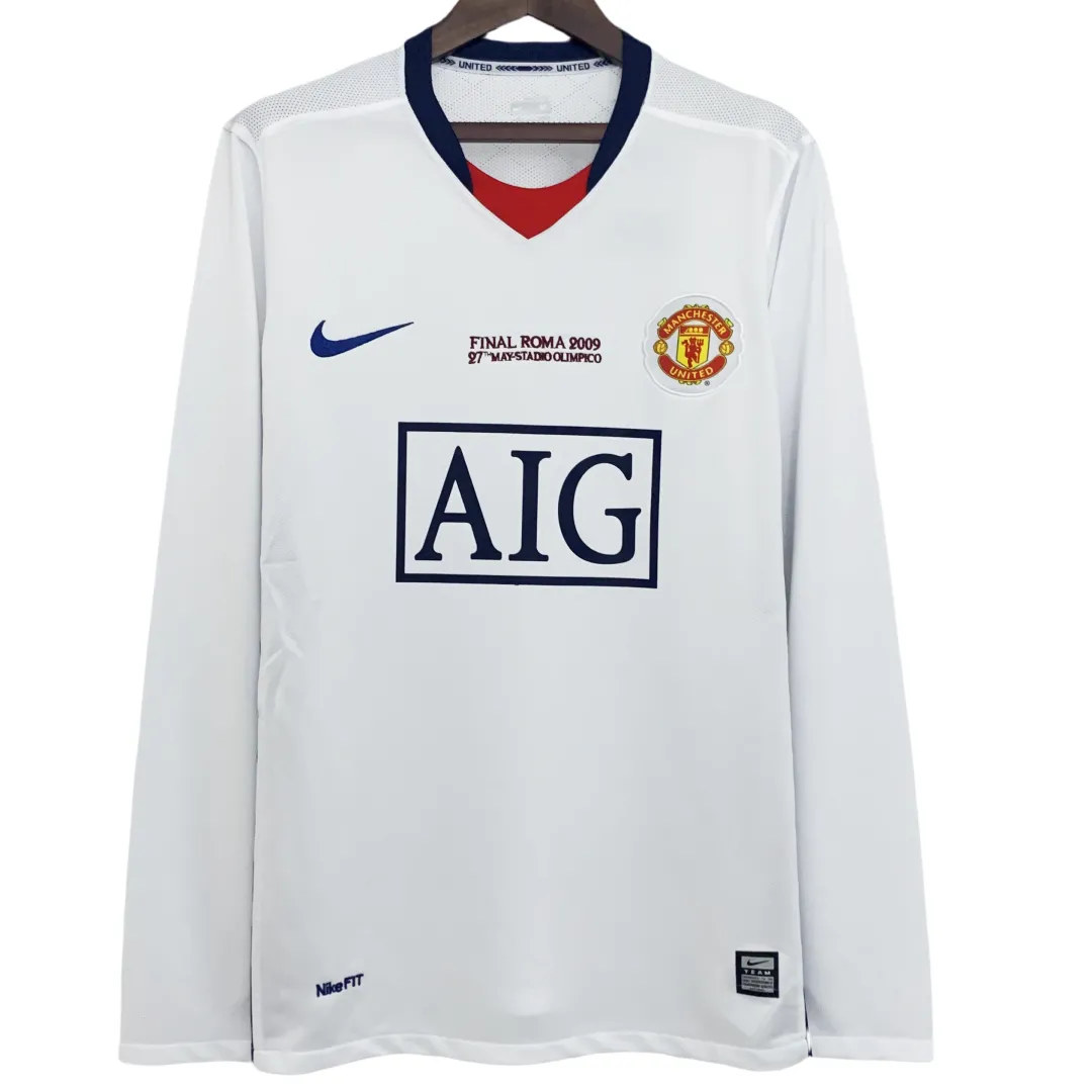 Retro Manchester United 2008/09 Champions League Away Long Sleeve Jersey